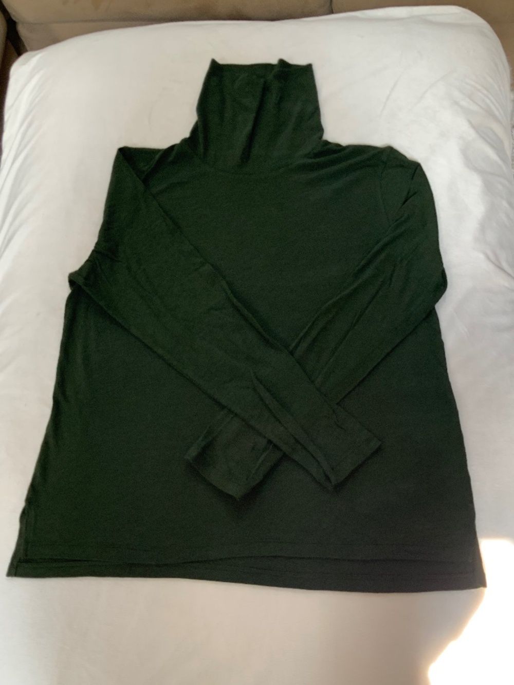 Madewell Green L Turtleneck Lightweight Cottagecore Scandi Alpine Officecore